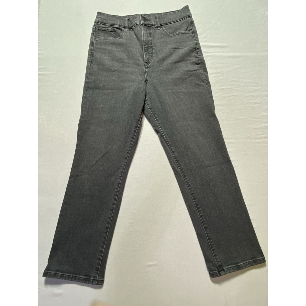 Express‎ Women's Slim Super High Rise Gray Denim Skinny Jeans 5-Pocket Size 8R